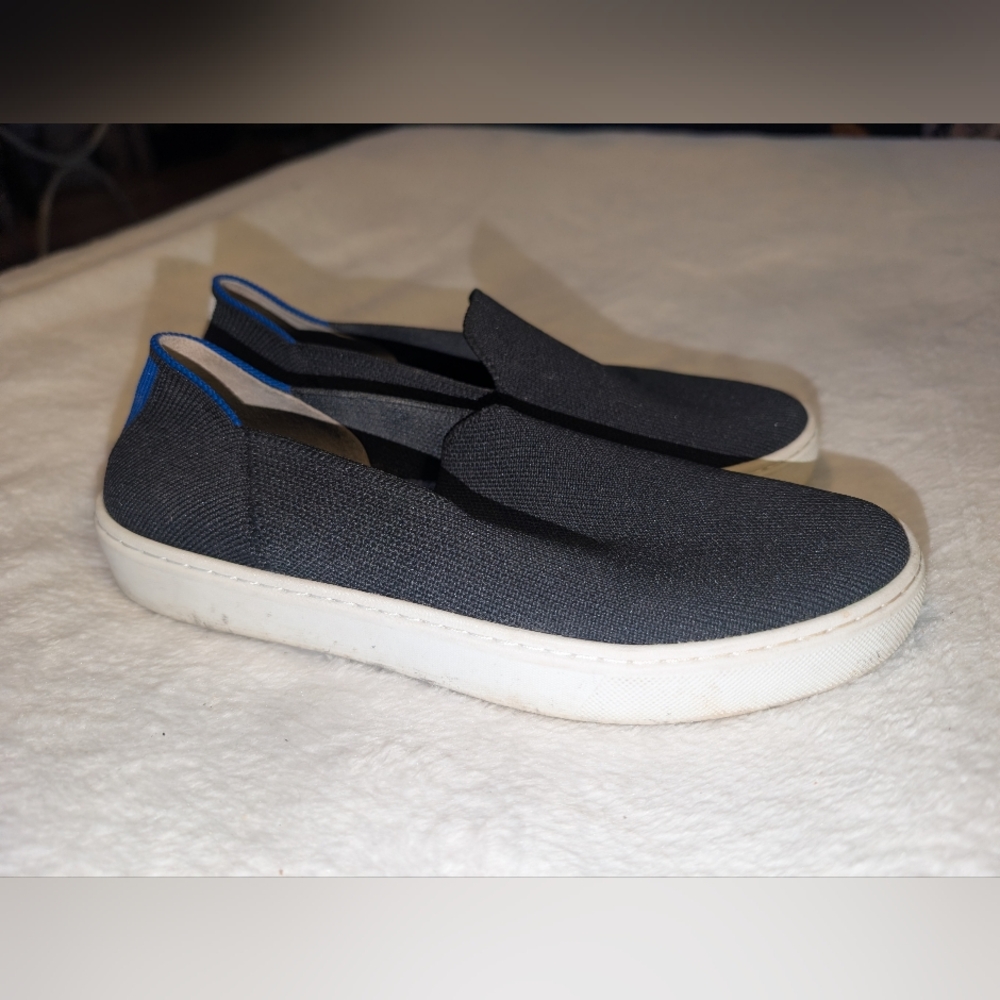 Rothys Sneakers Black Blue White Ladies Size 6